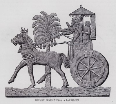 Assyrian Chariot by English School