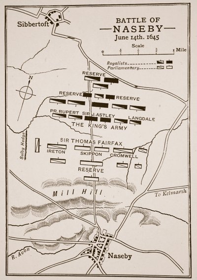 Battle of Naseby, 14th June 1645 by English School