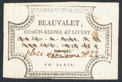 Beauvalet, coach-keeper at livery by English School