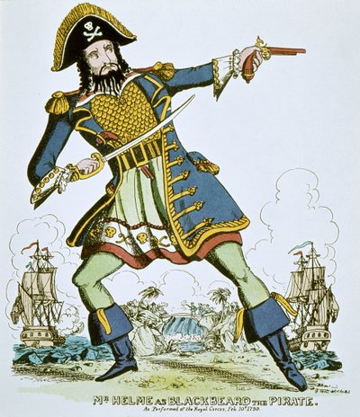 Blackbeard the pirate by English School