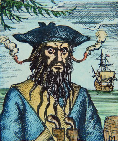 Blackbeard the pirate by English School