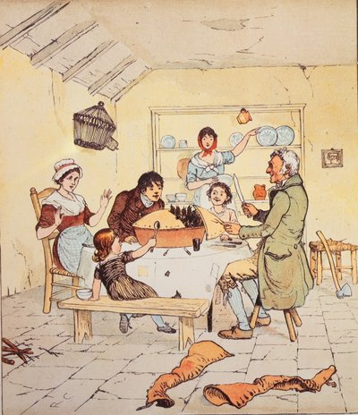 Blackbirds in a pie by English School