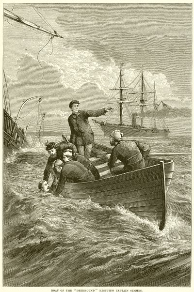 Boat of the Deerhound Rescuing Captain Semmes by English School