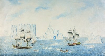 Boats Collecting Ice, c.1773 by English School