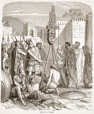 Brennus at Rome by English School