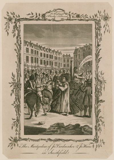 Burning of Martyrs in Smithfield by English School