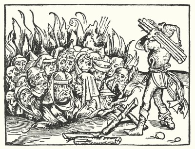 Burning the Jews in Time of Plague by English School