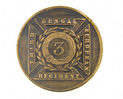 Button, officer, 3rd Bengal European Regiment, 1854-1861 by English School