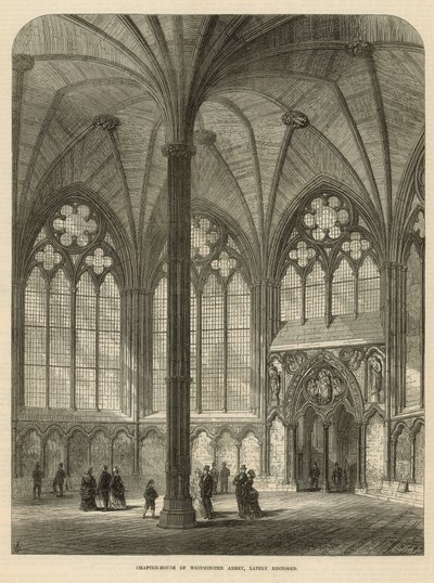 Chapter House of Westminster Abbey by English School