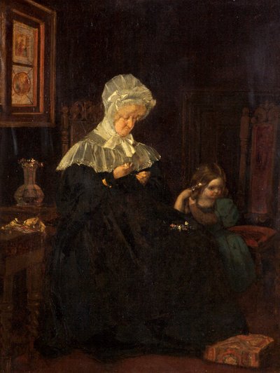 Charlotte Sargent with her grand-daughter Mary by English School