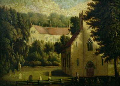Chawton House and Church, 1809 by English School