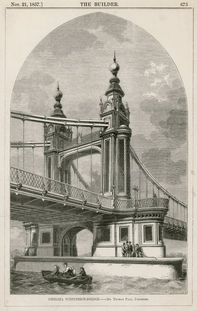 Chelsea Suspension Bridge by English School