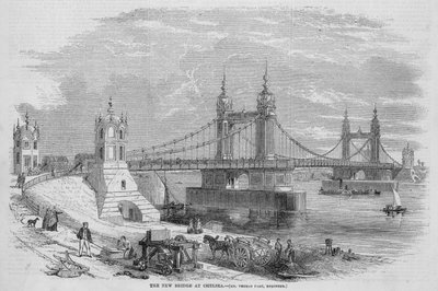 Chelsea Suspension Bridge by English School