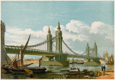 Chelsea Suspension Bridge by English School