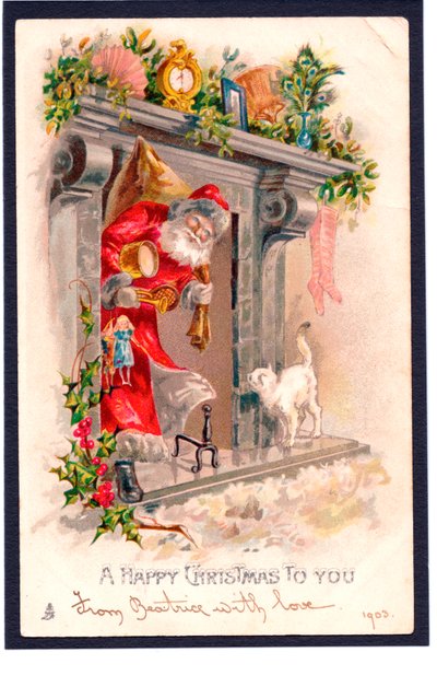 Christmas Postcard by English School
