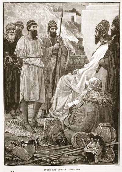 Cyrus and Croesus by English School