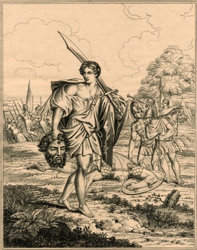 David with the Head of Goliath by English School