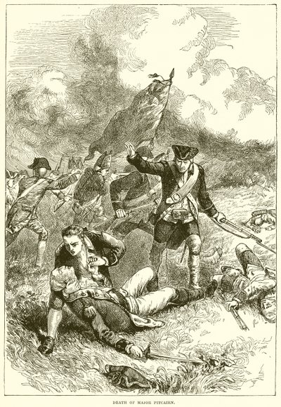 Death of Major Pitcairn by English School