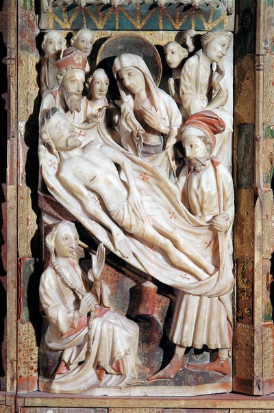 Deposition, Polyptych of the Passion (alabaster relief) by English School