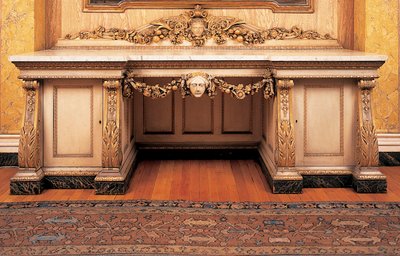 Early Victorian Pedestal Sideboard by English School