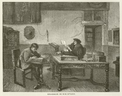 Erasmus in his Study by English School