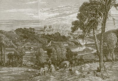 Exeter, from Exwick Fields by English School