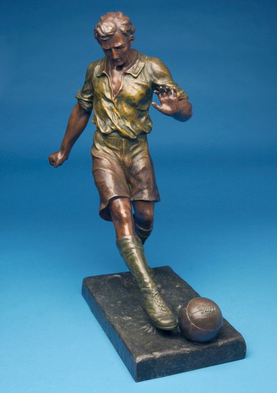 Figure kicking a ball by English School