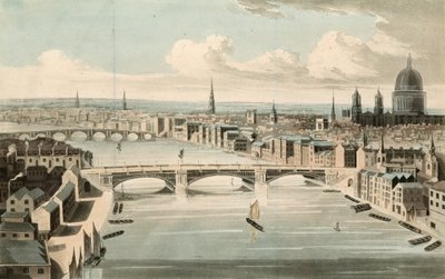 General View of Southwark Bridge by English School