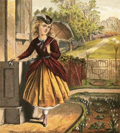 Girl with Parasol by English School