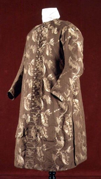 Gold brocade coat, c.1700-10 by English School