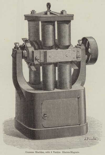 Gramme Machine, with 8 Vertical Electro-Magnets by English School