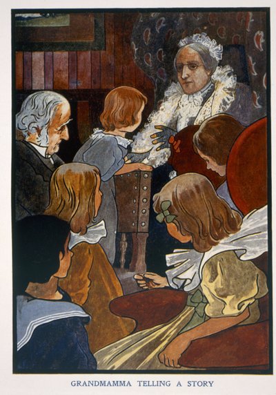 Grandmamma Telling a Story by English School