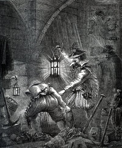 Gunpowder Plot: Conspiracy of Catholics (engraving) by English School