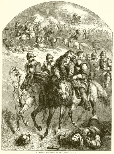 Hampden wounded in Chalgrove Field by English School