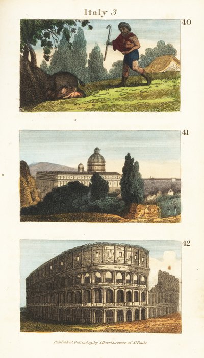 Historical views of Italy by English School