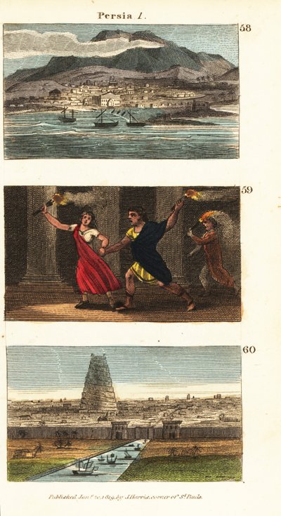 Historical Views of Persia (Iran) by English School