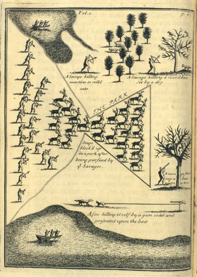 Hunting, 1703 by English School
