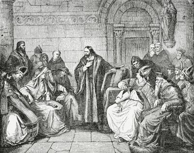 Huss Before the Council, 1882 by English School
