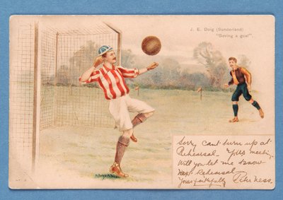 J.E. Doig (Sunderland) Saving a Goal by English School