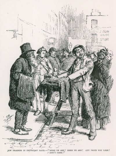 Jewish traders in Petticoat Lane by English School