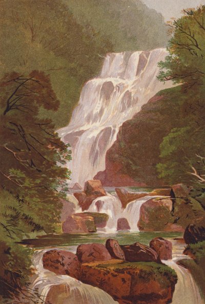 Killarney Lakes, Torc Waterfall by English School