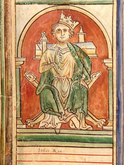 King John Seated by English School