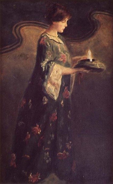 Lady with a Candle by English School