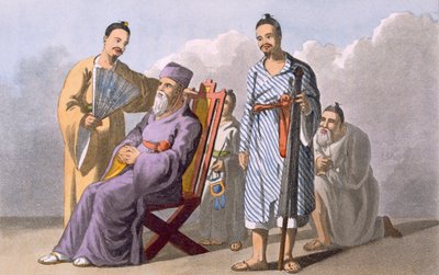 Lewchewan Chief and Attendants, 1820 by English School