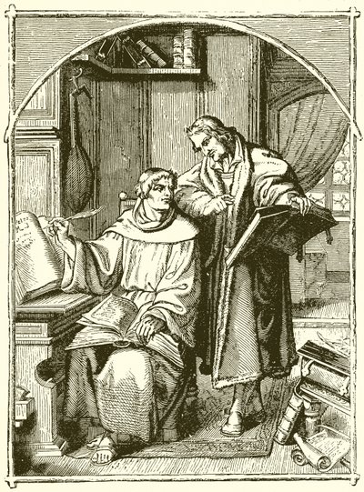 Luther and Melancthon by English School