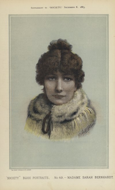 Madame Sarah Bernhardt by English School