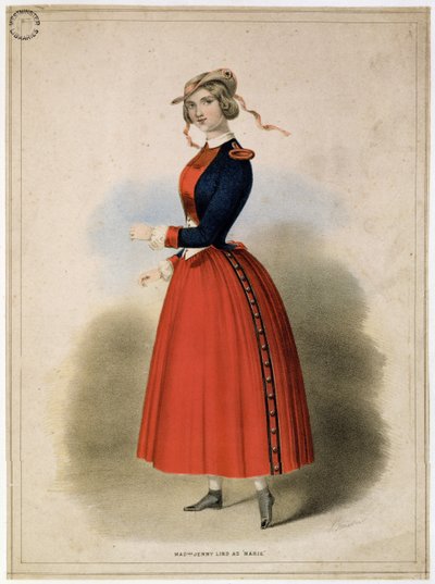 Mademoiselle Jenny Lind as Marie, c.1847 by English School