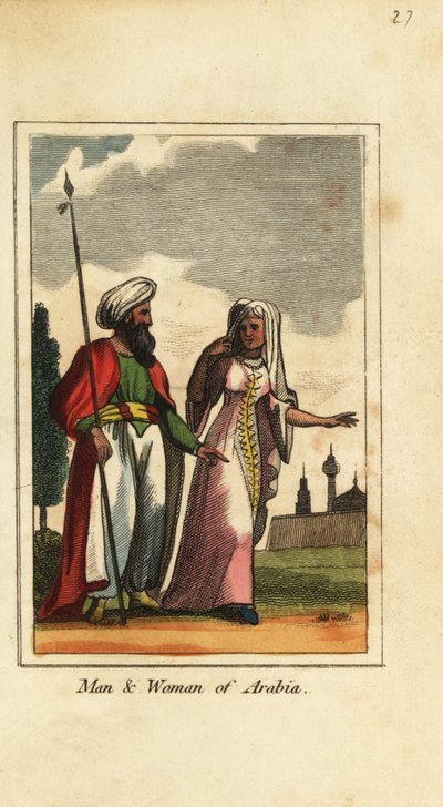 Man and woman of Arabia by English School