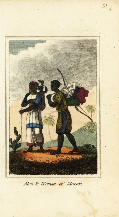 Man and Woman of Mexico by English School