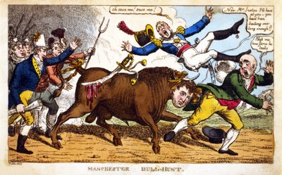 Manchester Bull-Hunt by English School